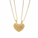 Collar Medalla Corazón Para Parejas Personalizable