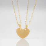 Collar Medalla Corazón Para Parejas Personalizable