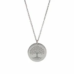  Collar Medalla Circular Plateado Personalizable