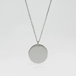  Collar Medalla Circular Plateado Personalizable