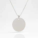 Collar medalla circular 18 mm personalizable chapada en plata S925