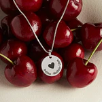 Collar medalla circular 18 mm personalizable chapada en plata S925