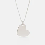Collar medalla corazón personalizable chapado en plata S925