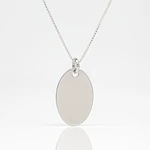 Collar medalla ovalada personalizable chapada en plata S925