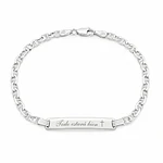 Pulsera esclava tejido marinero personalizable Plata S925