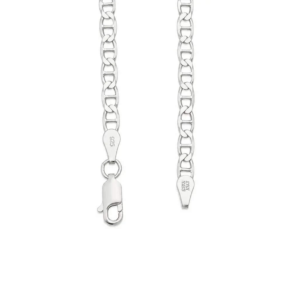 Pulsera esclava tejido marinero personalizable Plata S925
