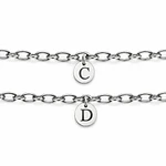 Kit pulseras eslabonadas con dije personalizable para parejas