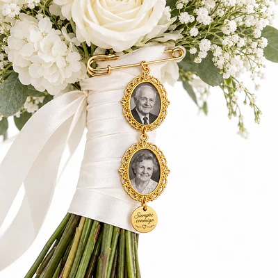 Camafeo personalizado para Ramo de Novia 