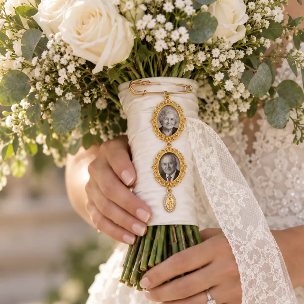 Camafeo personalizado para Ramo de Novia 