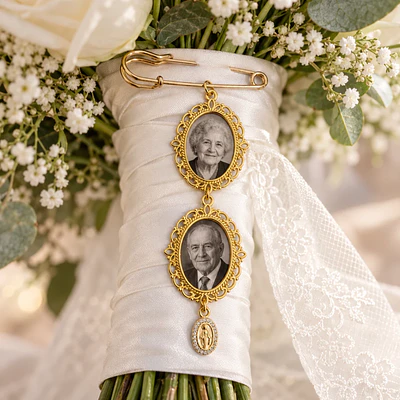 Camafeo personalizado para Ramo de Novia 