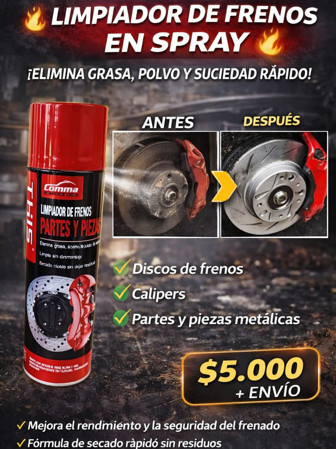 LIMPIADOR DE FRENOS EN SPRAY 1