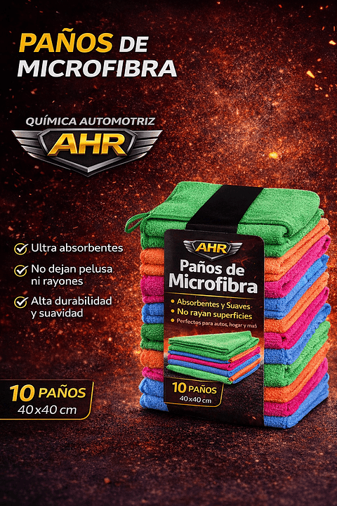 PAÑOS MICROFIBRA 40X40