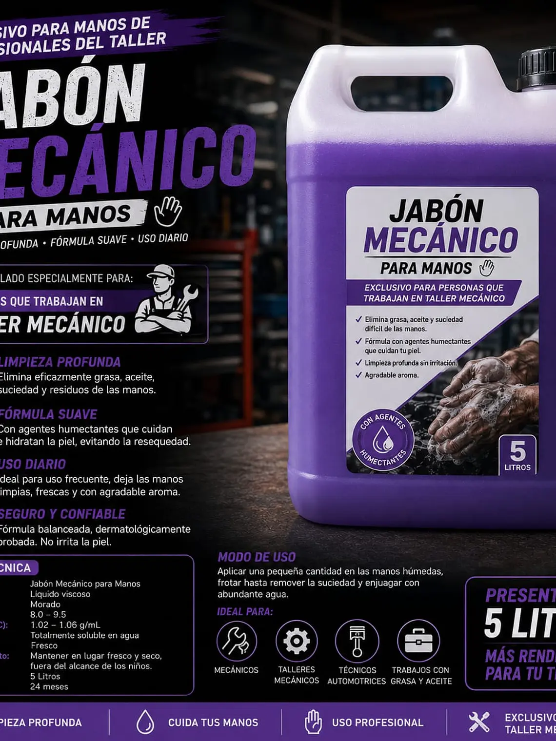 Jabón mecánico para manos 1