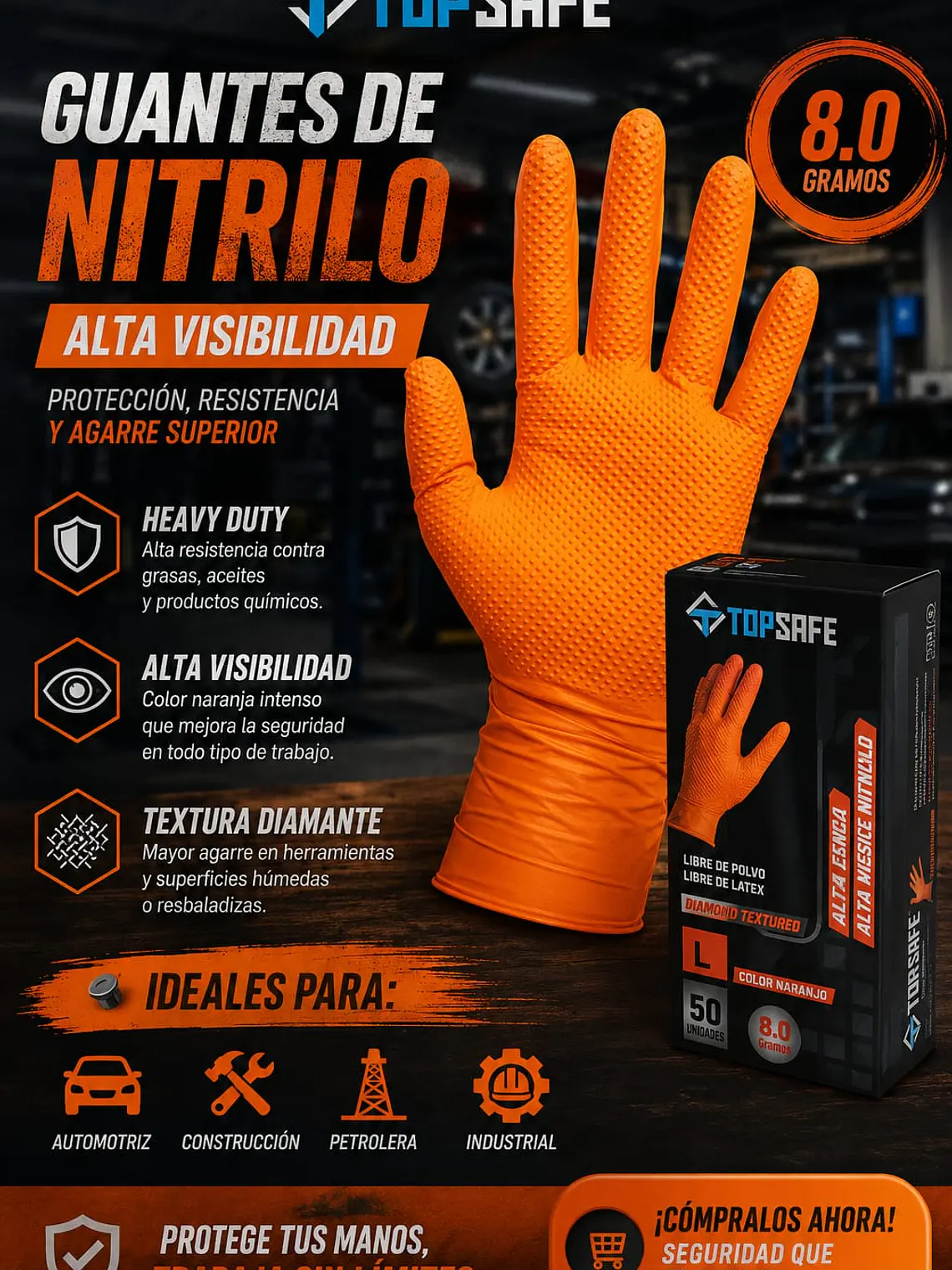 Guantes de Nitrilo (Alta Resistencia ) 1