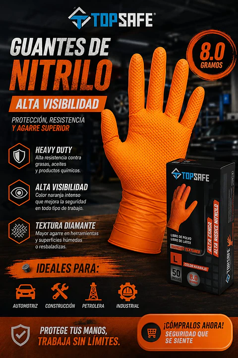 Guantes de Nitrilo (Alta Resistencia )