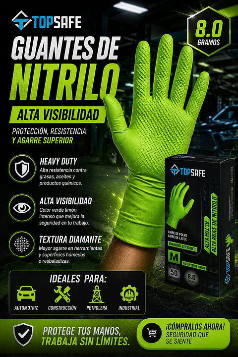 Guantes de Nitrilo (Alta Resistencia )