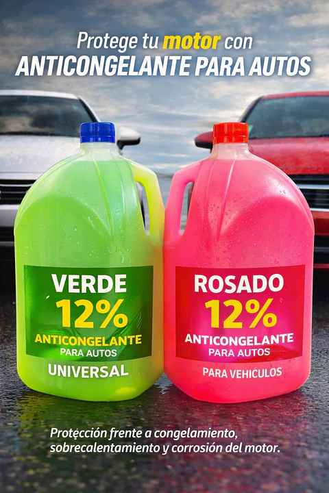 Antifreeze 12% Verde y Rosado