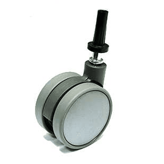 Rue098 rueda premium 50 mm c/socket gris plata f.w.