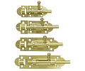 Picaporte aleman 2" niquel satin c/rosc 6x1/2"