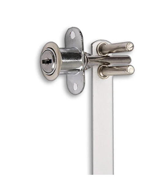 Cerradura 442-120 cm cajonera frontal, niquelada