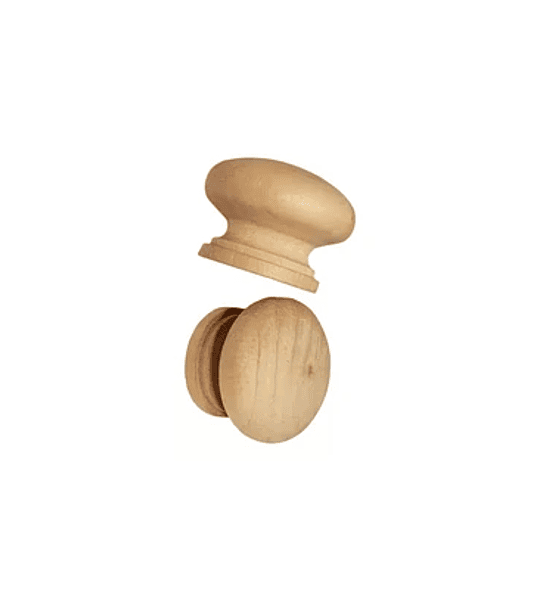 Perilla madera 40 mm c/tornillo