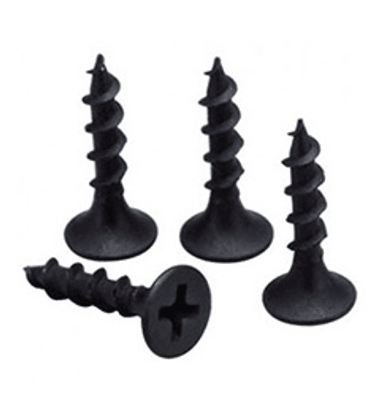 Tornillo drywall 3.5x16 negro bolsa 100u