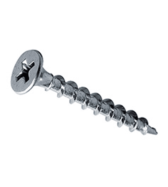 Tornillo drywall 3.5x25 zinc bolsa 100u