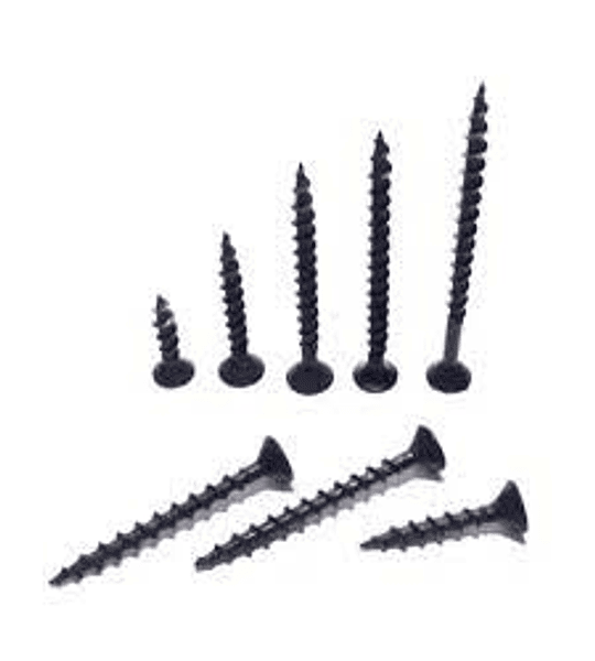 Tornillo drywall 3.5x25 negro bolsa 100u