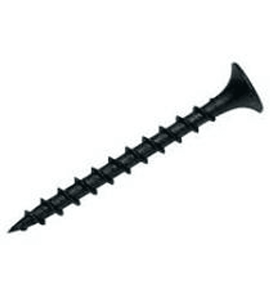 Tornillo drywall 3.5x25 negro bolsa 100u