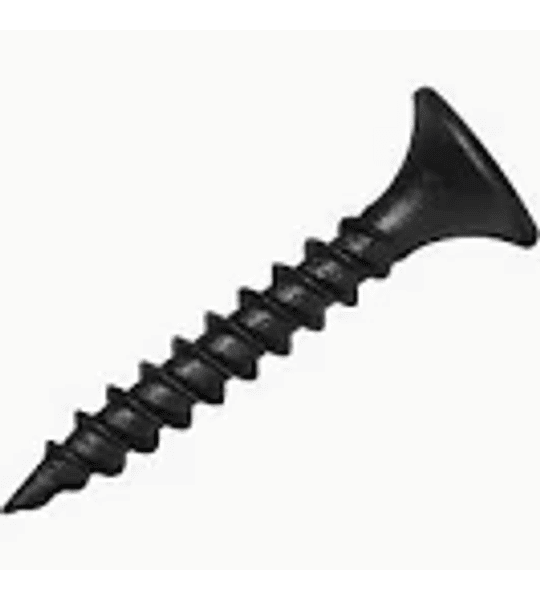 Tornillo drywall 3.5x25 negro bolsa 100u