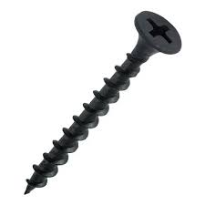 Tornillo drywall 4.2x65 negro bolsa 100u