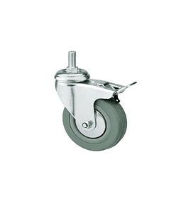 Rue026 rueda gir c/hilo y freno 5" gris