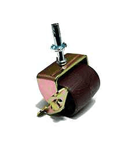 Rue076 rueda cama c/socket y freno cafe nylon