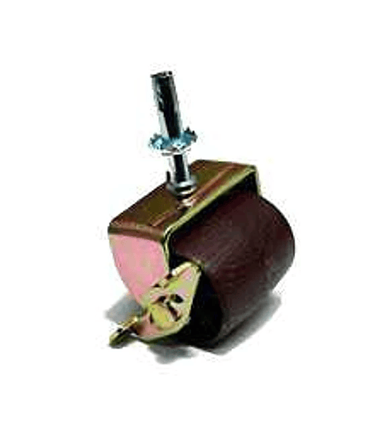 Rue076 rueda cama c/socket y freno cafe nylon