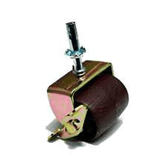 Rue076 rueda cama c/socket y freno cafe nylon