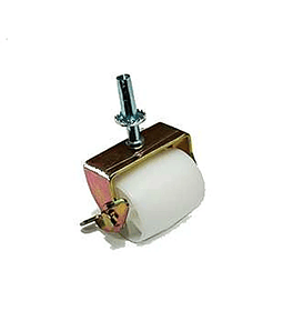 Rue077 rueda cama c/socket y freno blanca nylon