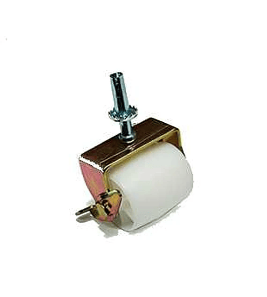 Rue077 rueda cama c/socket y freno blanca nylon