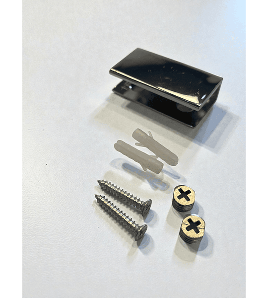 Escuadra p/vidrio recta cromo grande 56*28 mm (sop005)