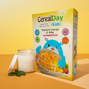 CEREAL PARA EL DESAYUNO DE PLÁTANO, MANGO Y PIÑA CON PROBIÓTICOS 220G