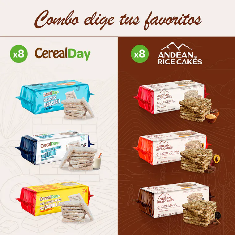  COMBO ELIGE TUS FAVORITOS (8 Andean + 8 CerealDay) 1