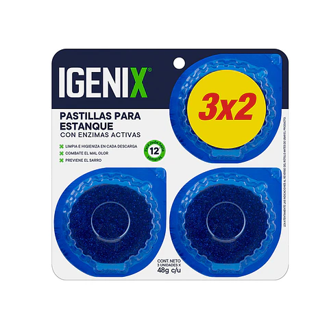 Pastilla para estanque 48 g (pack 3)