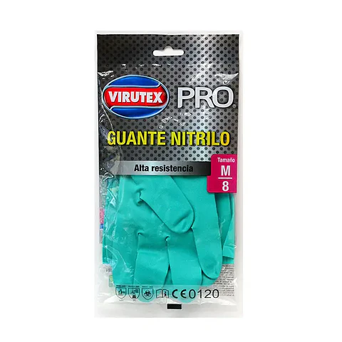 Guantes de nitrilo verde talla M