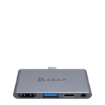 Hub USB-C Adam Elements CASA I4 para iPad Pro de 3ª generación / Gris