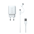  - Cargador USB-C PD Carga rapida 20W para iPhone y iPad Dusted con Cable 2en1 Blanco 2