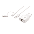  - Cargador 2-en-1 de 12W con Cable USB dual Dusted blanco 2