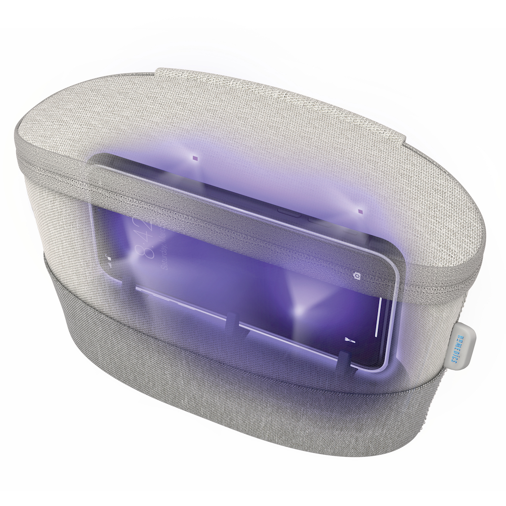  - Sanitizador UV multipropósito con 4 LED UV-C Recargable Homedics Gris 2