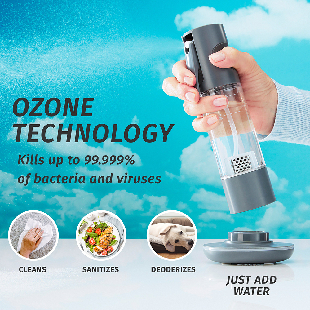  - Sanitizador Spray por Ozono Solo se rellena con agua y no necesita filtros Homedics Negro 3
