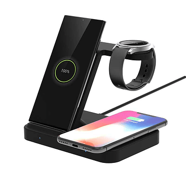 Base de carga inalámbrica Triple para Smartphone, Audífonos y Smartwatch Samsung Dusted