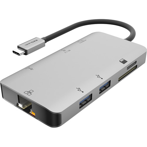  - Hub USB-C, USB 3.0 x 3, USB-C 3.0 x 1, HDMI, Gigabith Ethernet, Micro SD EzQuest 2