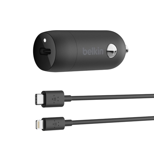  - Cargador 20W para auto con cable Lightning Belkin 4